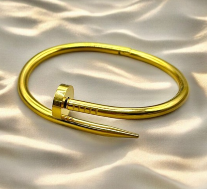 Ultra-fine Nail Kada gold plated necklace