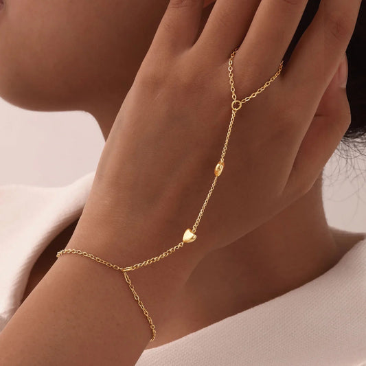 Premium heart chain link bracelet