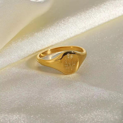 Luxe Signet ring pvd gold plated