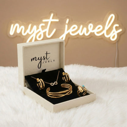 Infinity Love Combo Set – Necklace, Ring, Earrings & Bracelet