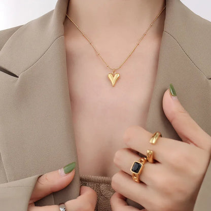 Premium Modern muse heart stainless steel necklace