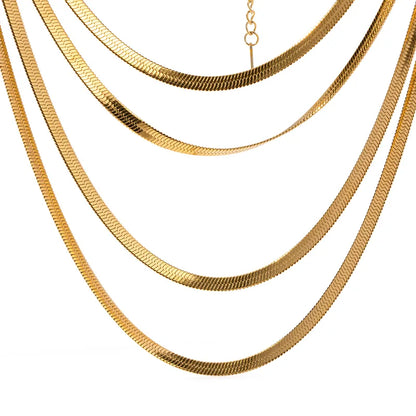 High-end 18K gold plated snake chain 4 mm