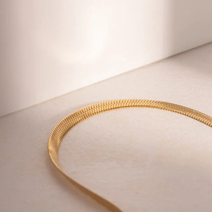 High-end 18K gold plated snake chain 4 mm