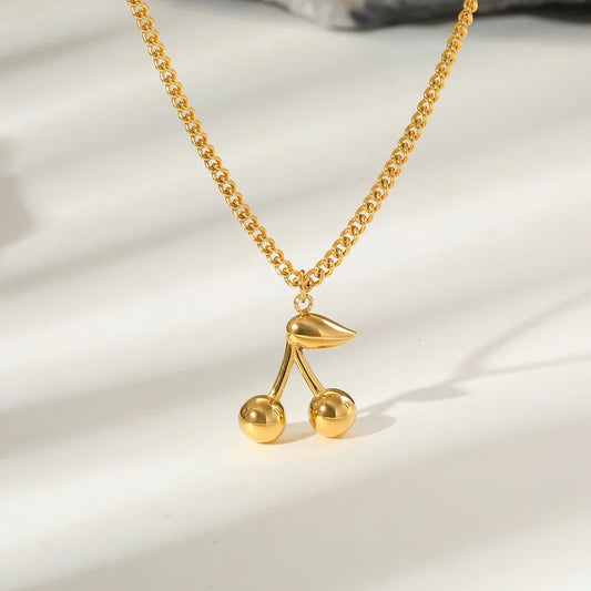 Premium cherry gold plated necklace