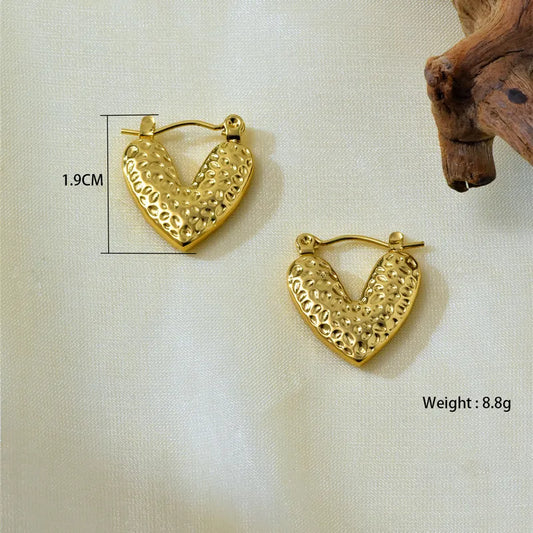 Dotted heart hoops
