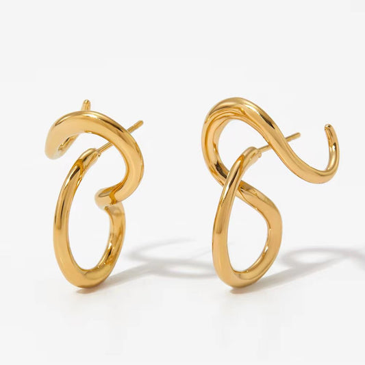 Ultra luxurious twist & drape earrings