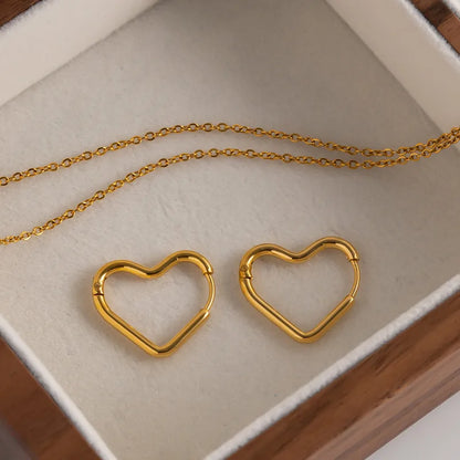 Hollow heart earings