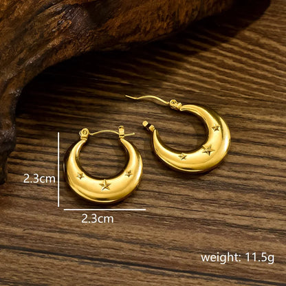 Pansy Glow Hoop Earrings – Anti-Tarnish Gold