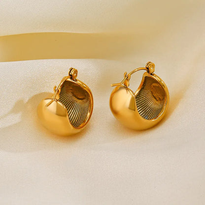 Classy forever lustrous gold earrings