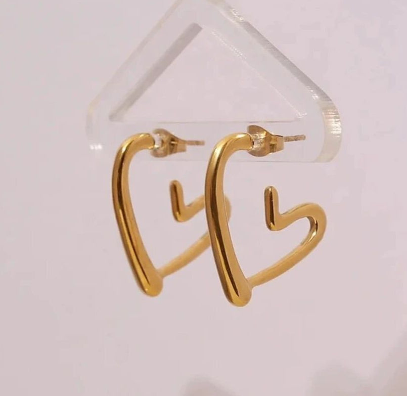 Ultra-Premium  Dainty heart stainless steel Earrings