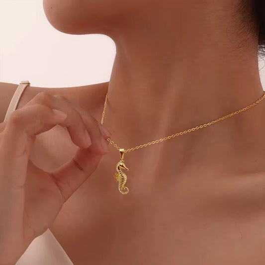 Mystic luxe seahorse necklace