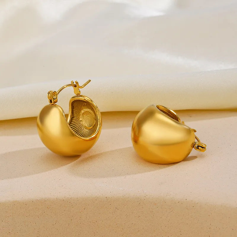 Classy forever lustrous gold earrings