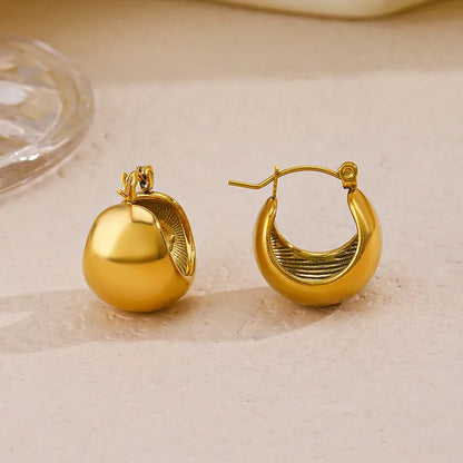 Classy forever lustrous gold earrings