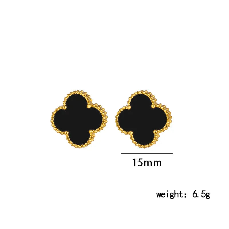 Black resin anti tarnish studs