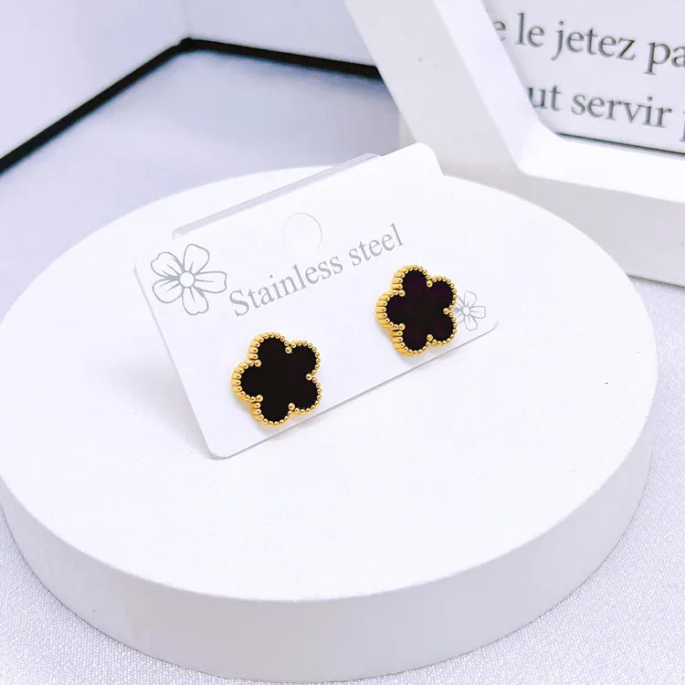 Black resin anti tarnish studs