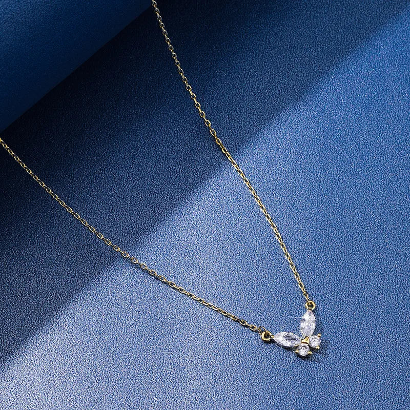 Crystal butterfly necklace