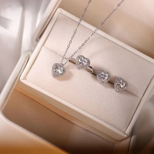 Anti tarnish zircon 3 piece set