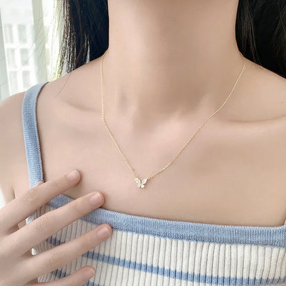 Crystal butterfly necklace