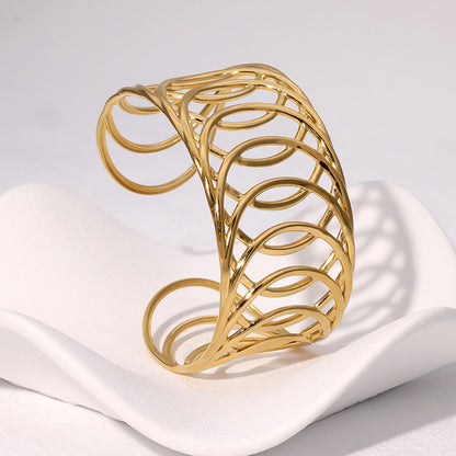 Celestia Loop Stainless Steel Cuff Bracelet