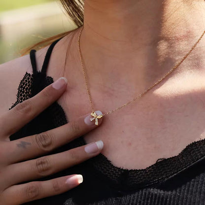 Luxe darling bow chain necklace