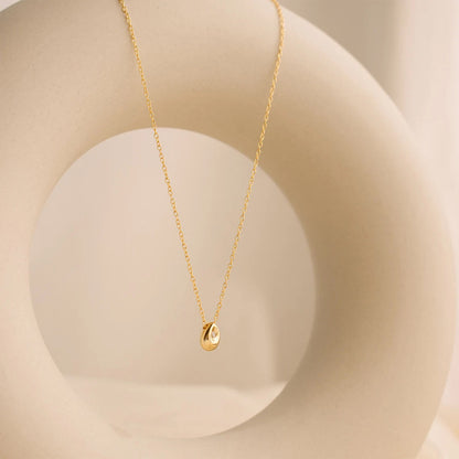 Minimal water droplet necklace