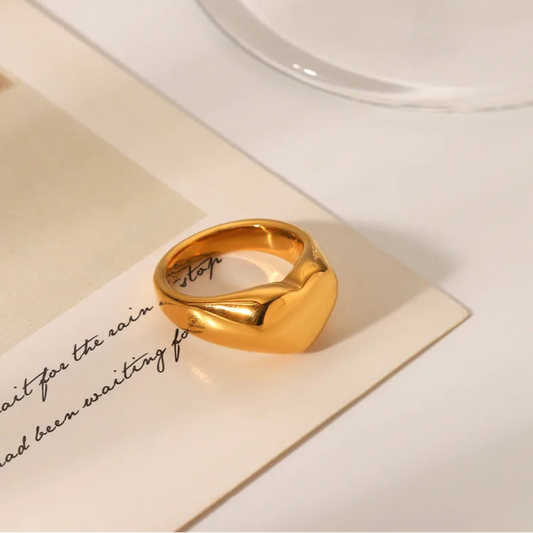 Fine quality heart anti tarnish ring