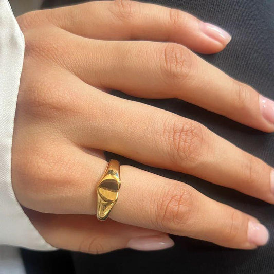 Cardiod heart anti tarnish ring