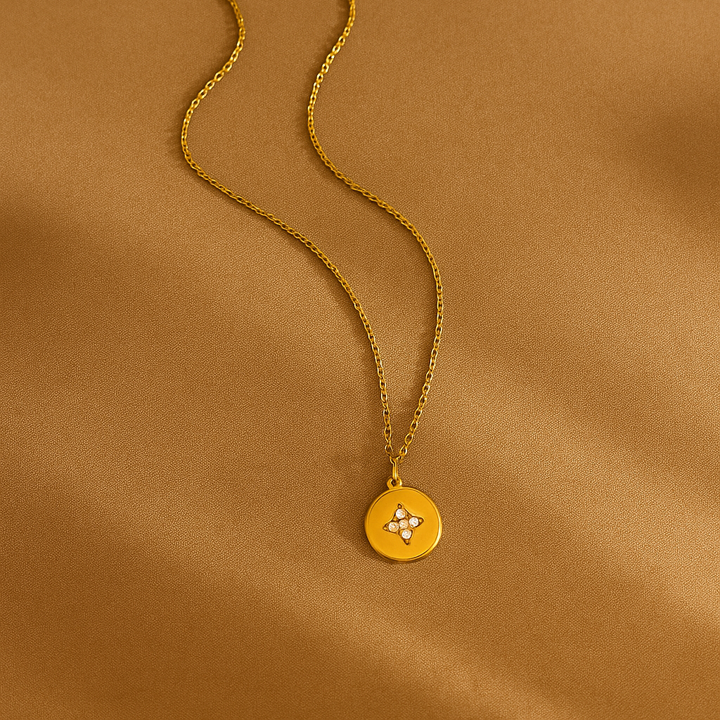 Lumière star coin pendant necklace