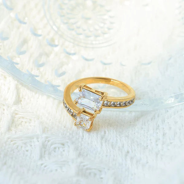 Myst Juels Crystal Grace Combo Set – Necklace, Ring, Earrings & Bracelet (4-Piece Set)