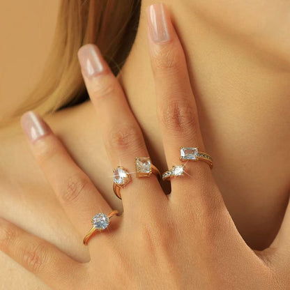 Luxury gem hug ring
