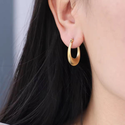 Lavish U-shaped stainless steel earrings