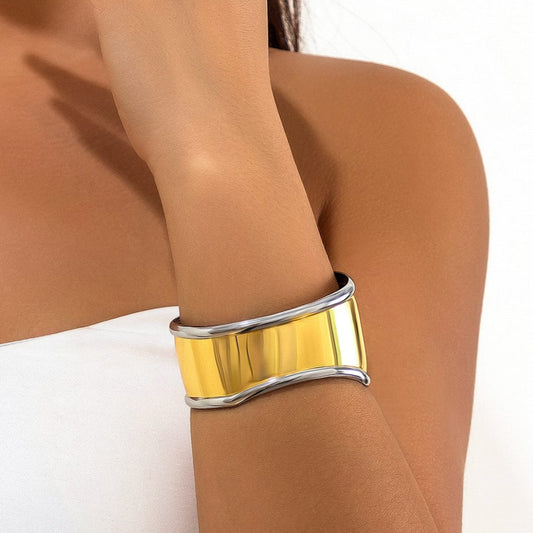 Bold refined fusion luxury cuff