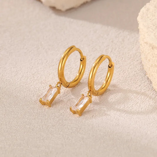 Cubic zirconia drop earings