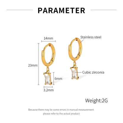 Cubic zirconia drop earings