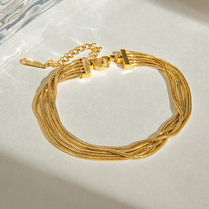 Multi snake bone luxe bracelet