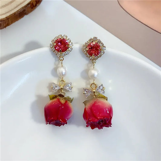 Stylish tarnish Rose earings