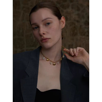 Oriana shell charm beach necklace
