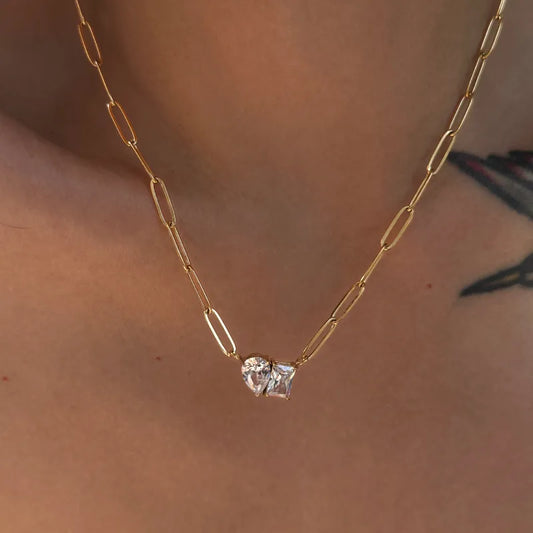 Retro water droplet necklace