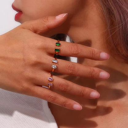 Minimal twin gem open ring