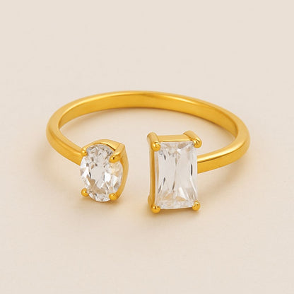 Minimal twin gem open ring