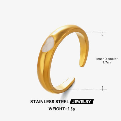 Lustro heart open ring