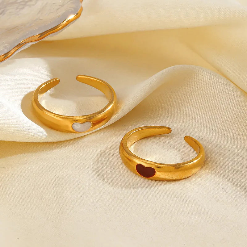Lustro heart open ring