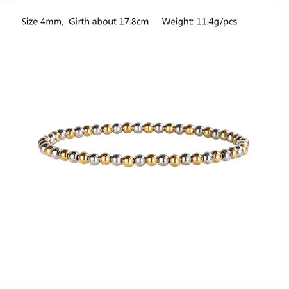 Beaded anti tarnish gold plated bracelets