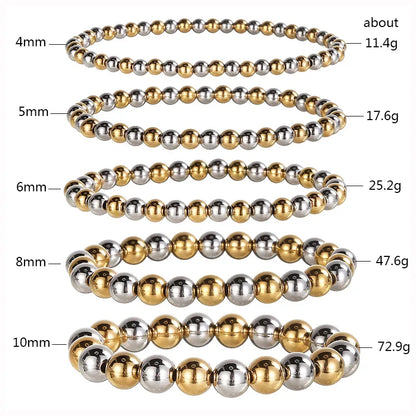Beaded anti tarnish gold plated bracelets