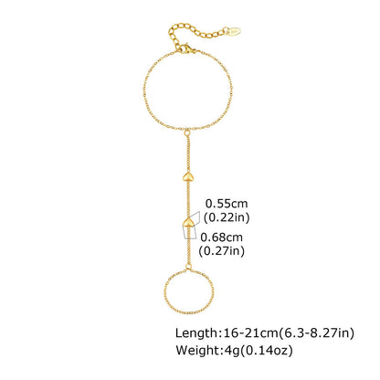 Premium heart chain link bracelet