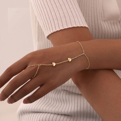 Premium heart chain link bracelet