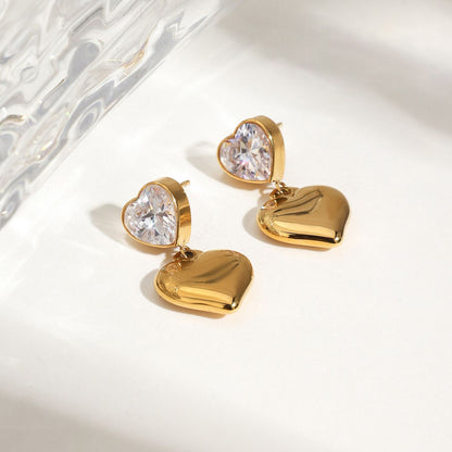 Premium high end regalia heart earings