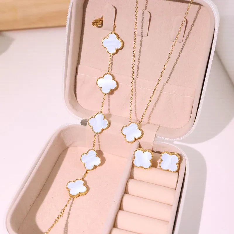 White resin anti tarnish earings