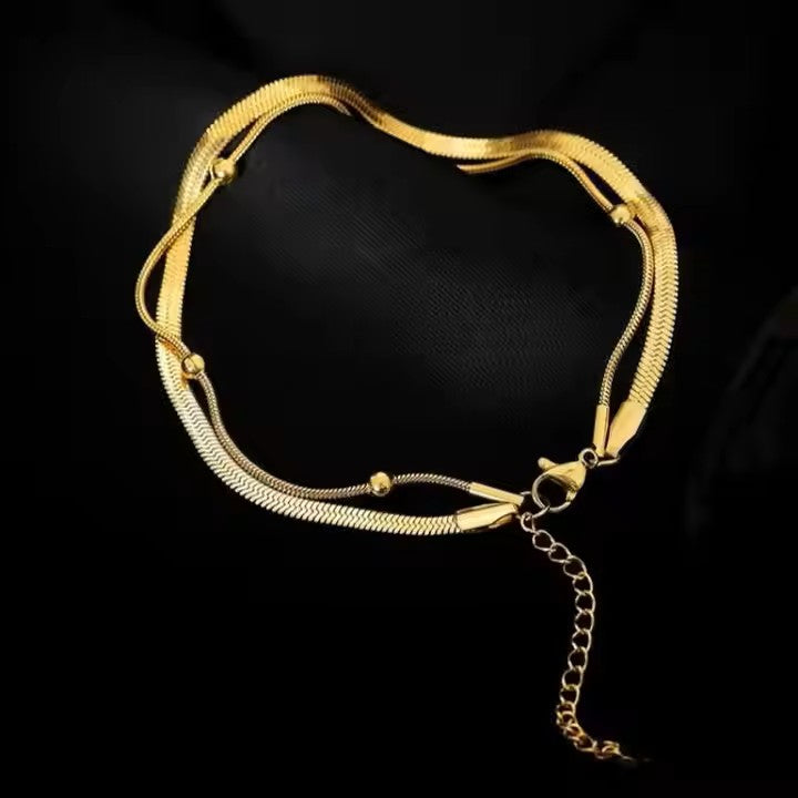 Luxe Elegant snake and ball chain bracelets