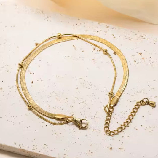 Luxe Elegant snake and ball chain bracelets
